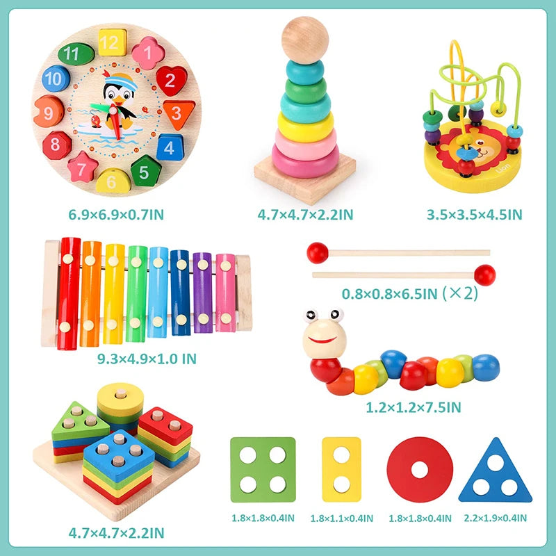 Montessori Wooden Puzzle Set for Babies