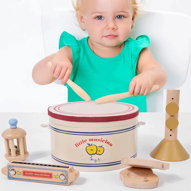 Wooden Xylophone Drum Set for Toddlers