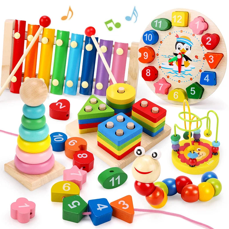 Montessori Wooden Puzzle Set for Babies