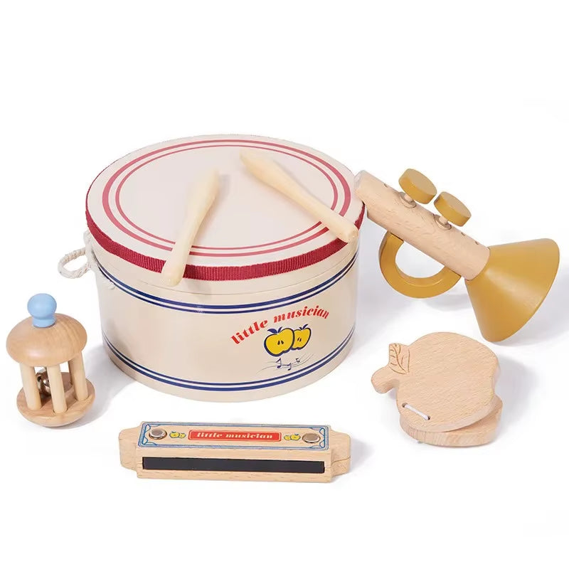 Wooden Xylophone Drum Set for Toddlers