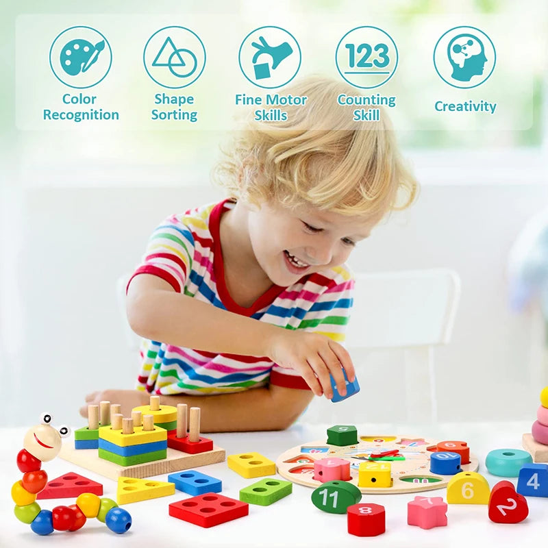 Montessori Wooden Puzzle Set for Babies